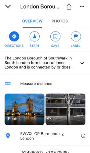 Google-Maps-iOS-Pin-Details - Online Tech Tips How To Drop a Pin In Google Maps On iOS image 2 - Google-Maps-iOS-Pin-Details