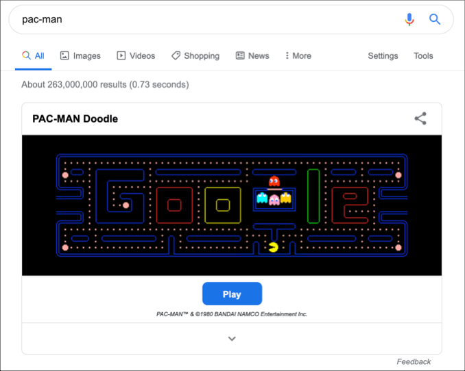 Pac-Man (Google Search) image - Google-PacMan