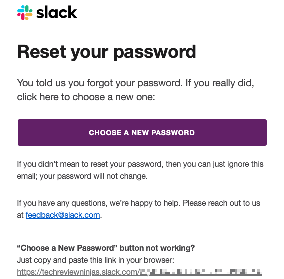 how-to-change-or-reset-your-slack-password-13-compressed - Online Tech Tips email with choose a new password link - how-to-change-or-reset-your-slack-password-13-compressed