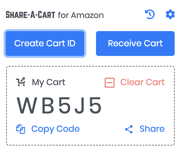 how-to-share-your-amazon-cart-7-compressed - Online Tech Tips Screenshot of Share-A-Cart Extension menu with a shared cart created - how-to-share-your-amazon-cart-7-compressed