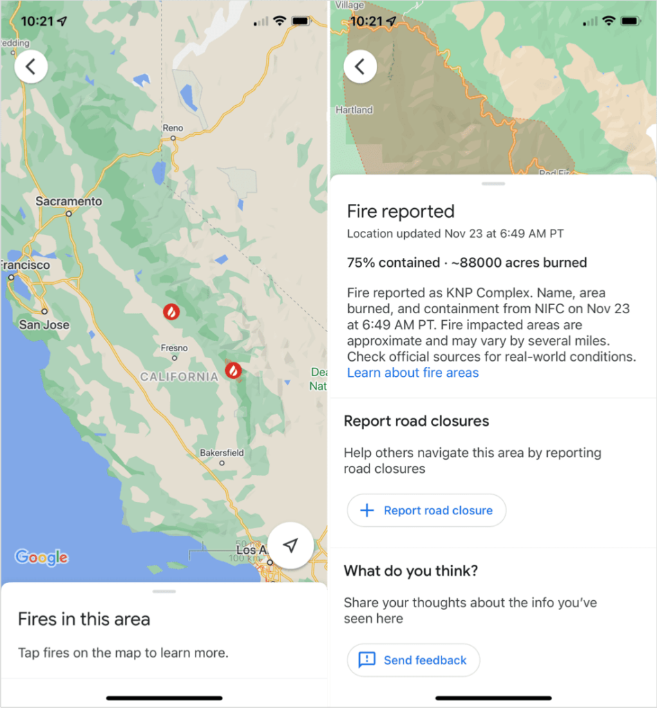 image-65 - Online Tech Tips Google Maps Wildfire Tracking in the Mobile App image 2 - image-65