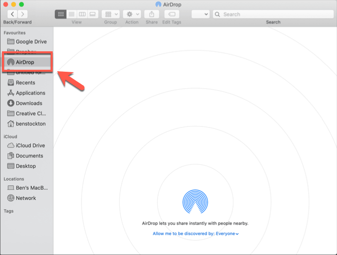 Mac-Finder-Airdrop - Online Tech Tips Sending Files To A Mac image 2 - Mac-Finder-Airdrop