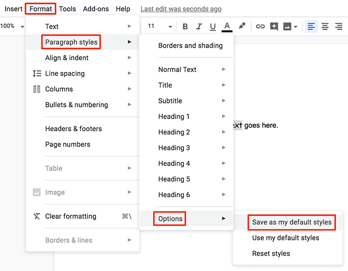 save-font-style - Online Tech Tips Set a Newly Added Font Default In Google Docs image 3 - save-font-style