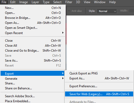 save for web legacy - Online Tech Tips Import Video and Create GIF in Photoshop image 4 - save for web legacy