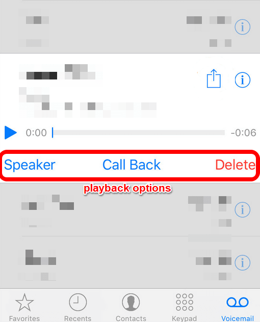 setup-voicemail-messages-smartphone-access-messages-iPhone-playback-options - Online Tech Tips How To Listen To Your Voicemail Messages On iPhone image 2 - setup-voicemail-messages-smartphone-access-messages-iPhone-playback-options