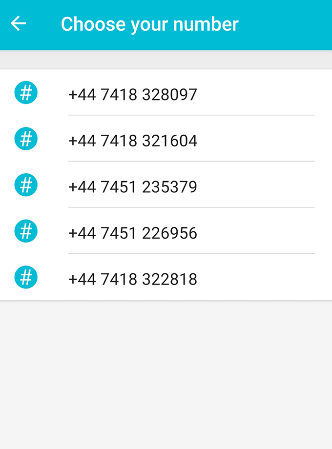 textmeup-choose-number - Online Tech Tips TextMeUp (Android Only) image - textmeup-choose-number