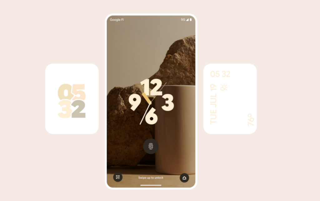whats-the-latest-android-version-android-14 - Online Tech Tips Android 14 sample lock screen - whats-the-latest-android-version-android-14