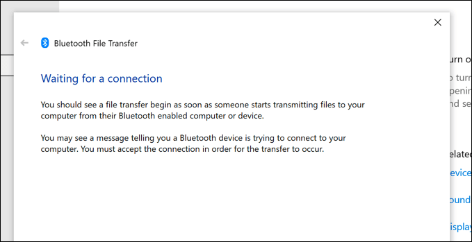 Windows-Waiting-for-Bluetooth-Connection - Online Tech Tips Transfer Files Via Bluetooth To A Windows PC image 2 - Windows-Waiting-for-Bluetooth-Connection