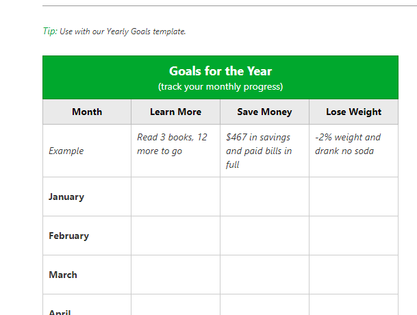 yearly-goal-tracker-evernote-template - Online Tech Tips Goal Tracker image - yearly-goal-tracker-evernote-template